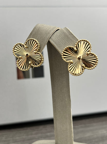 🍀ARETES TRÉBOL ORO 14K / 14k GOLD EARRINGS