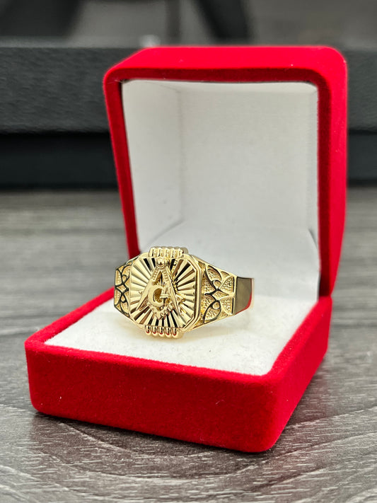 💍ANILLO SÍMBOLO MASÓN ORO 14K