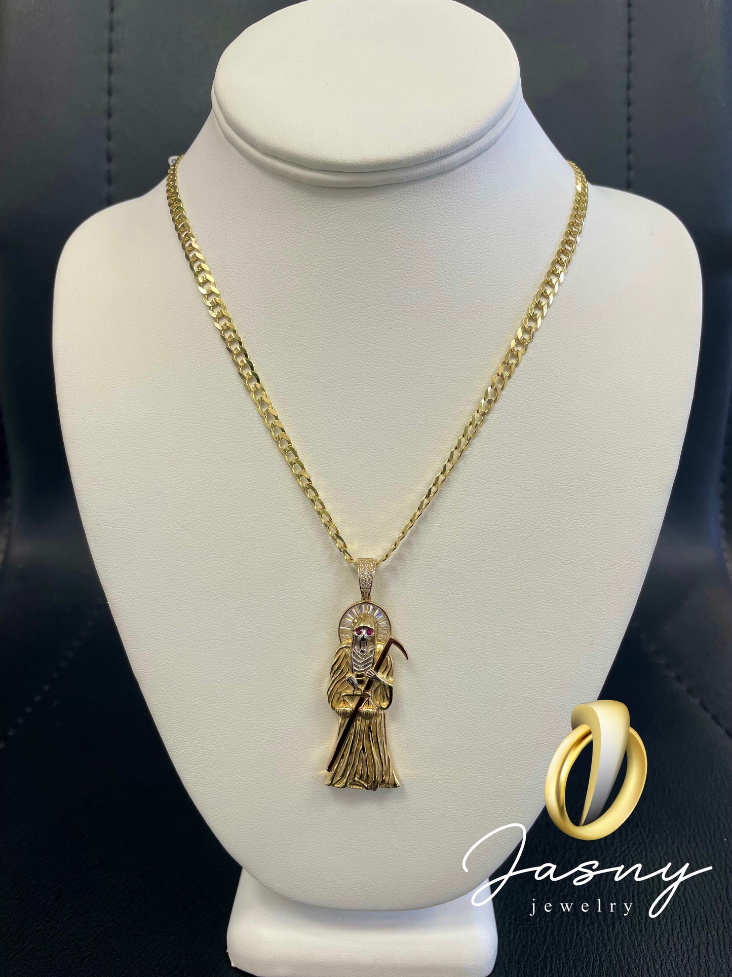 Cadena de la Santa Muerte ORO 14K