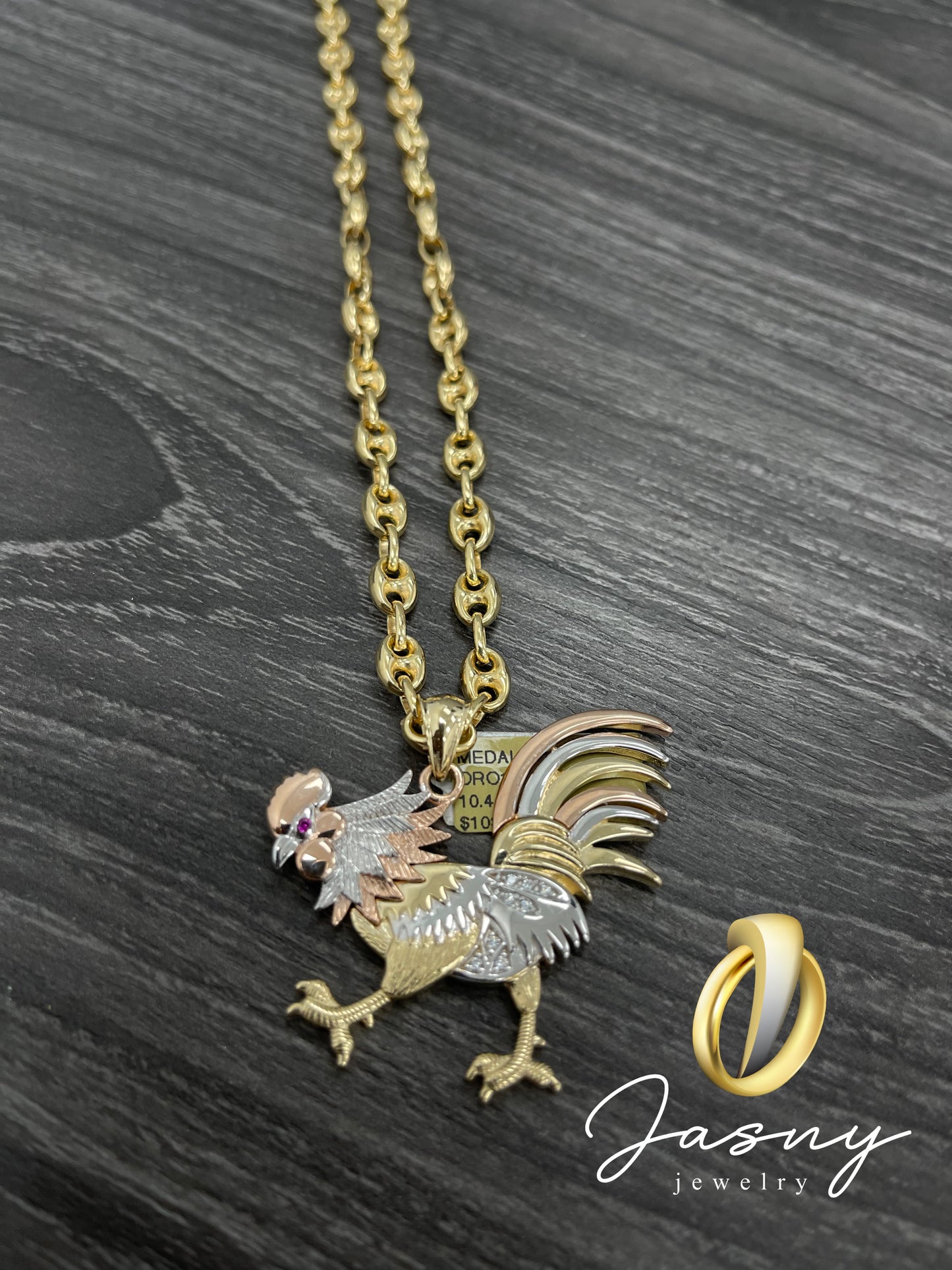 ⭐️ CADENA GUSSI ORO 14K y GALLO ORO 14K ⭐️