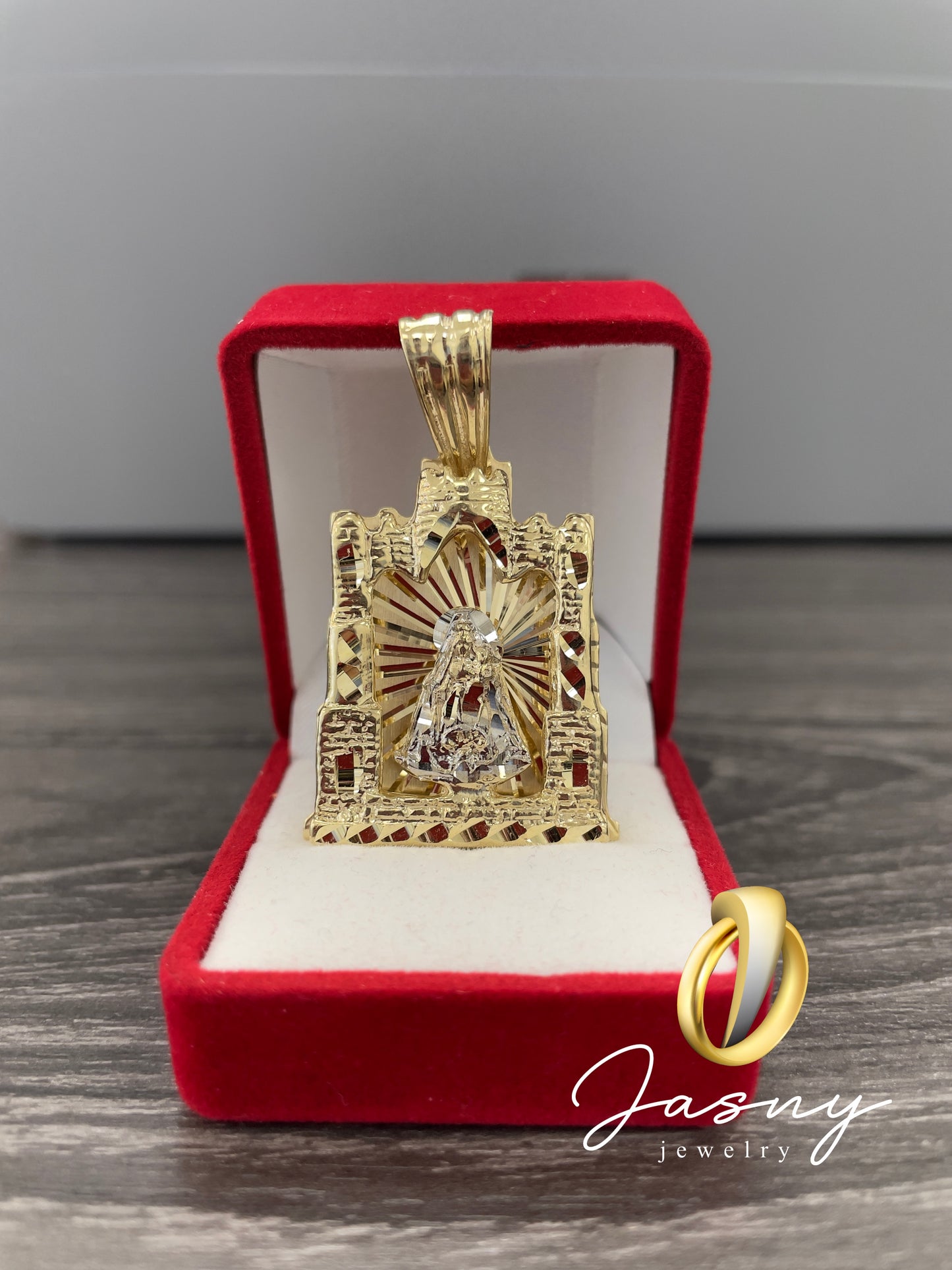 🇮🇹💎 MEDALLA VIRGEN ORO 10K 3D **NEW**