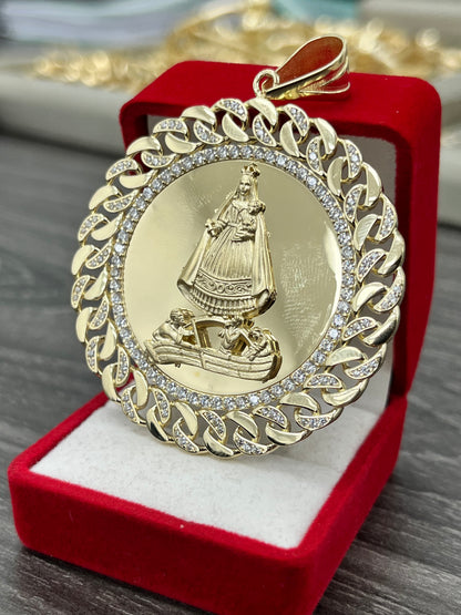 🇨🇺 MEDALLA VIRGEN de la CARIDAD DEL COBRE ORO 14K