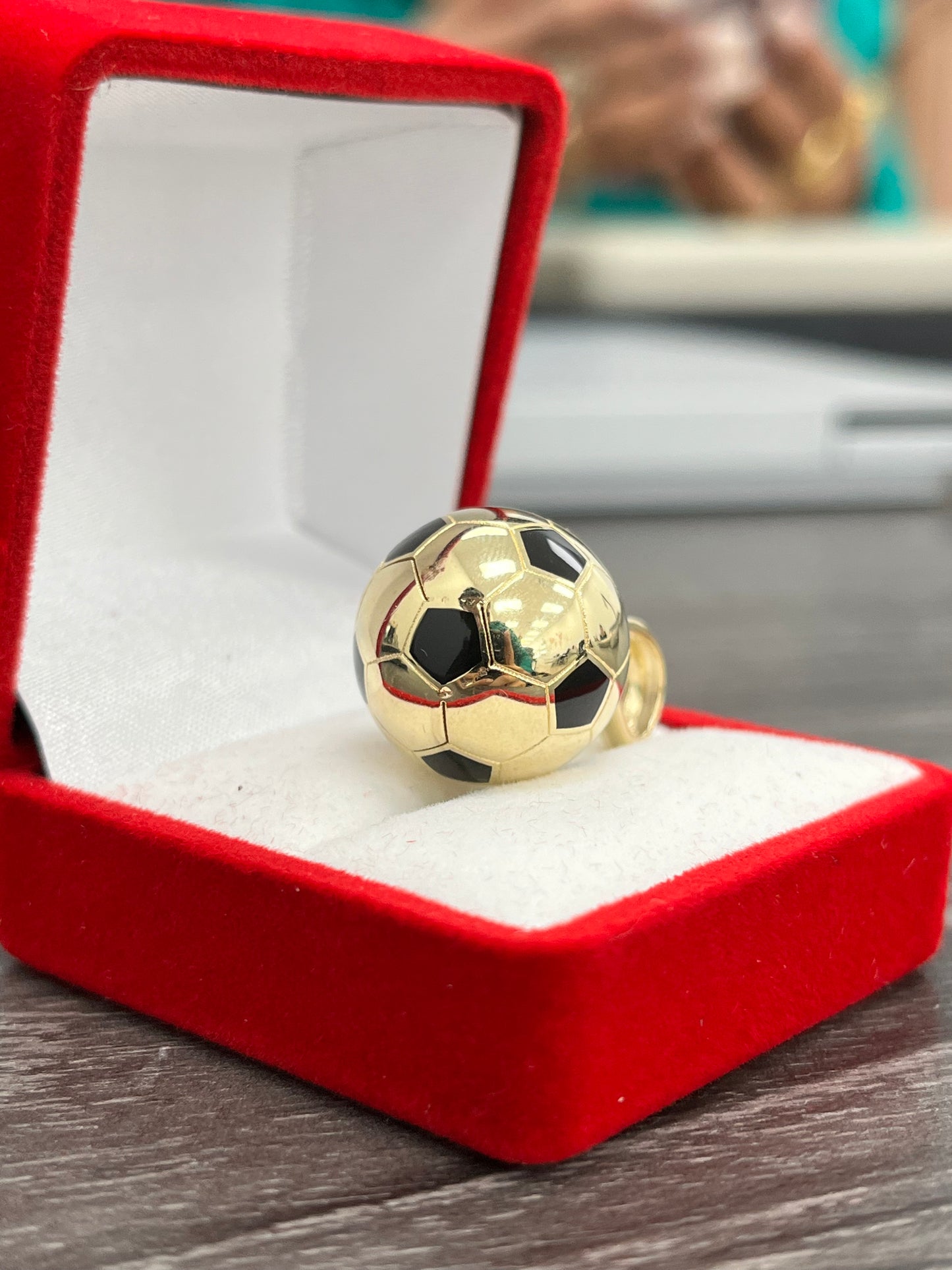 ⚽️DIJE PELOTA DE FÚTBOL ORO 14K