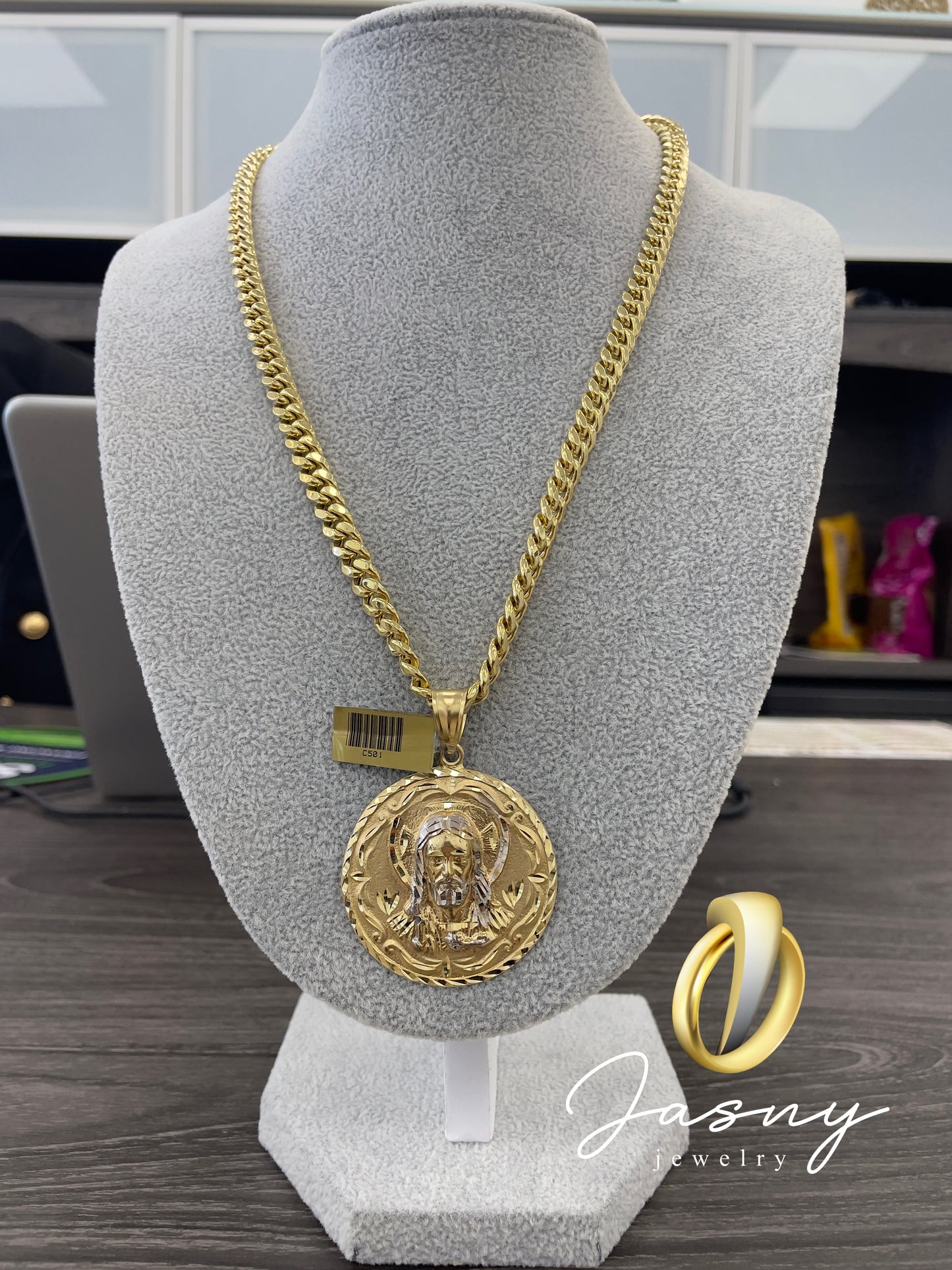 🇮🇹💎 CHAIN JESUS GOLD 14K **NEW**