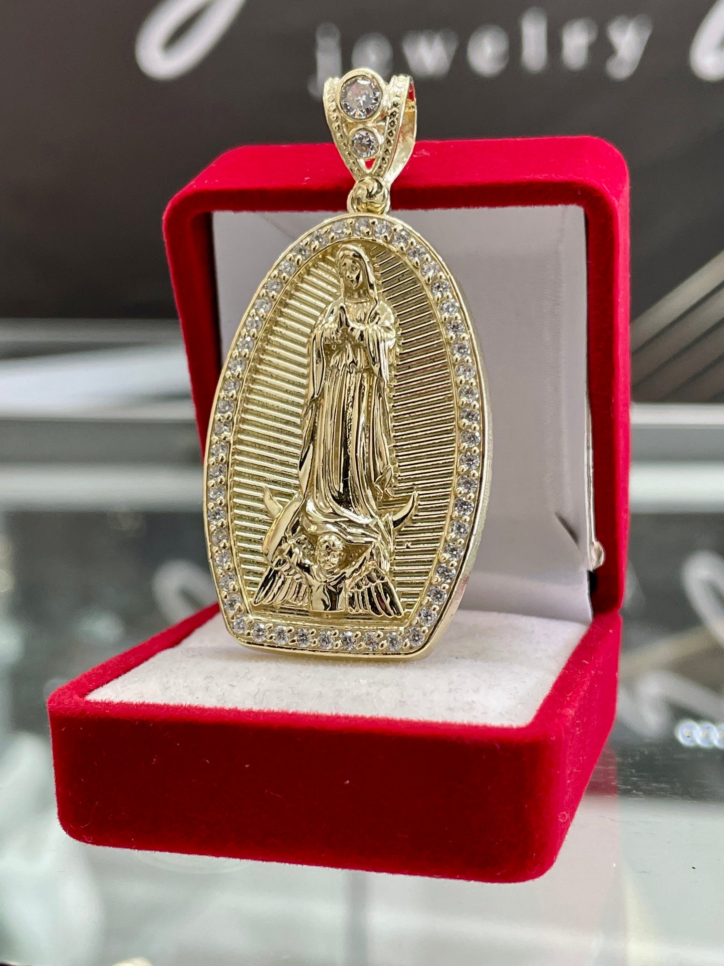 🇮🇹💎 MEDALLA VIRGEN DE GUADALUPE ORO 10K 🇮🇹