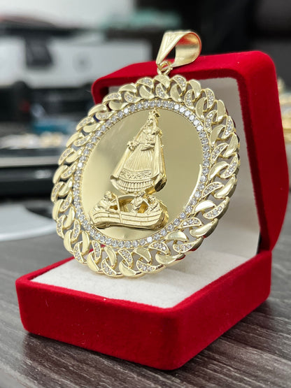 🇨🇺 MEDALLA VIRGEN de la CARIDAD DEL COBRE ORO 14K