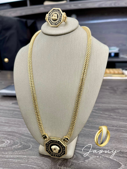 💎🇮🇹 SET GARGANTILLA VERSACE ORO 14K ❤️